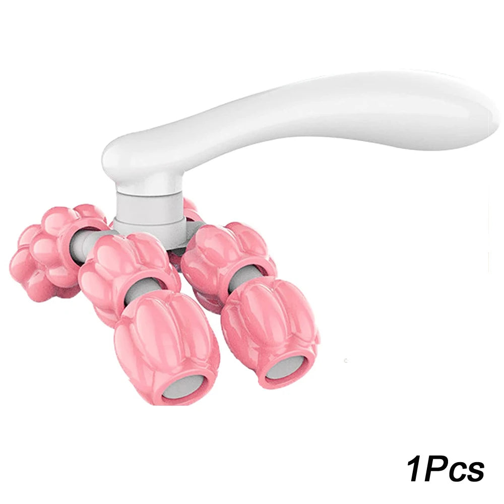 Y-Shaped 8-Bead Massager Hand Held Massager Roller for Hand Muscle Back Neck Foot Shoulder Leg Pain Relief Massage Tool
