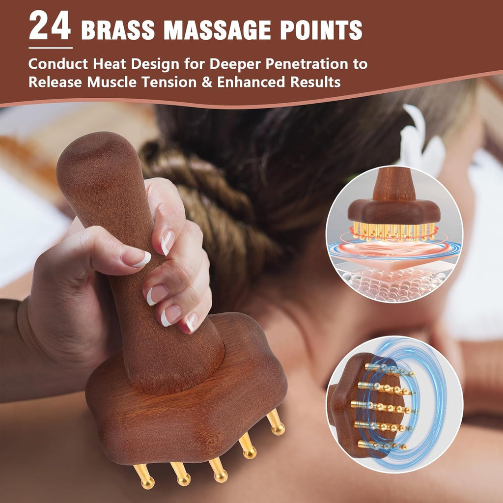 Wood Therapy Massage Tools,Lymphatic Drainage Massager Helps Reduce Cellulite for Belly Arms & Legs, anti Cellulite Massager Body Sculpting Tools for Body Contouring & Muscle Relief